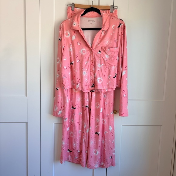 Wildfox Pink Patterned Pajama Set | M - Picture 1 of 6